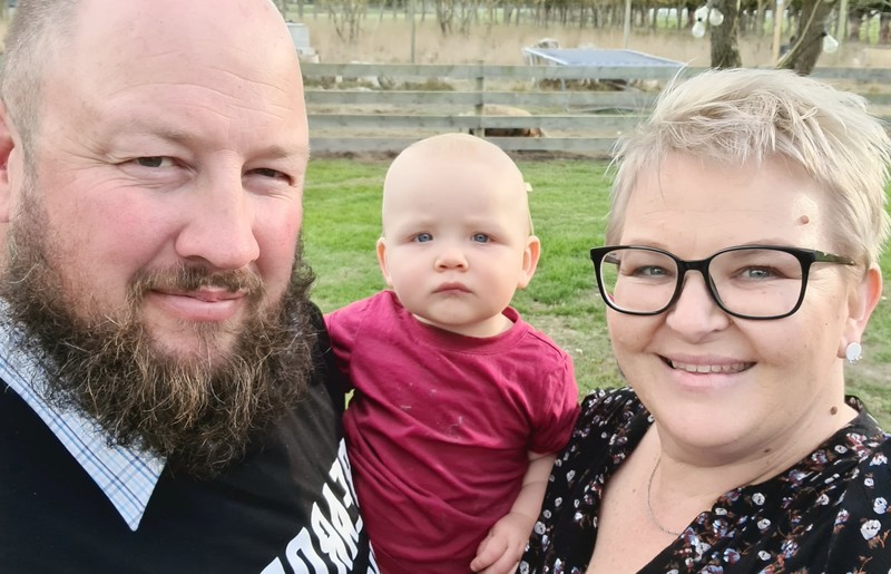 Lee-Anne and her husband Gordon with baby Hugo